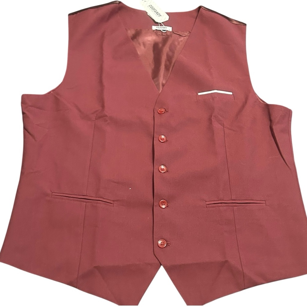 COOFANDY Men's Formal Dress‎ Vest Slim Fit Suit Vests Wedding Party XL